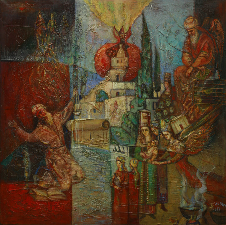 Legend about Abu Bekir Shibli 绘画, 39.4x39.4 in