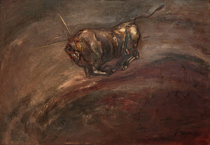 Metamorphosis with the bull 绘画, 35.4x47.2 in
