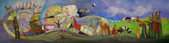 Nowruz Panoramic 绘画, 39.4x157.5 in