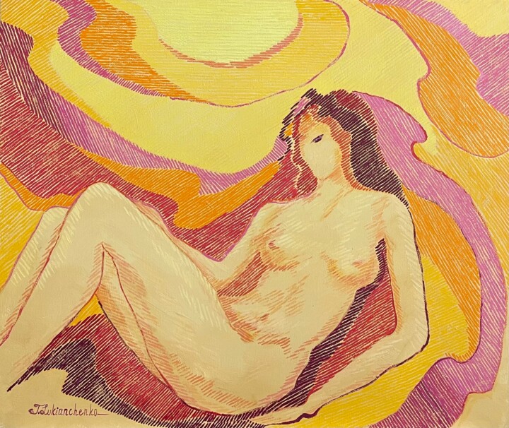 Siesta 绘画, 21.7x25.6 in
