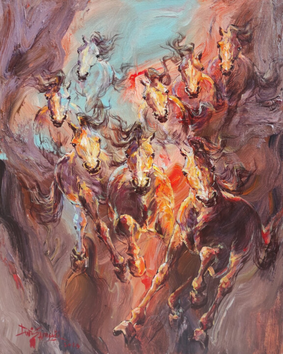 Chromatic Thunder 绘画, 39.4x31.5 in