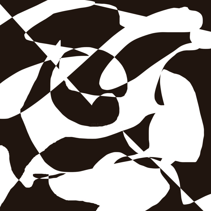 Black & White dance - Print 数字艺术, 31.5x31.5 in
