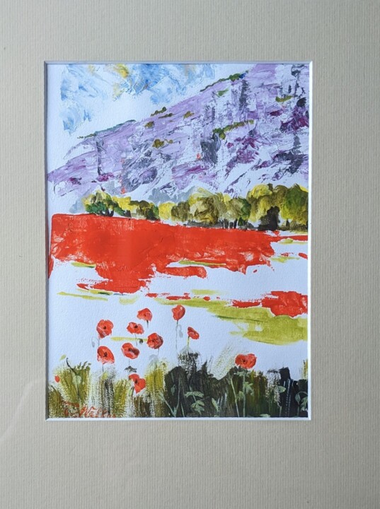 Poppy Time 绘画, 15.8x11.8 in