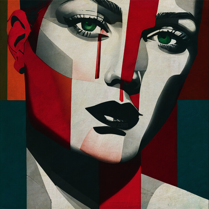 Disapproving look from a woman 绘画, 19.7x19.7 in