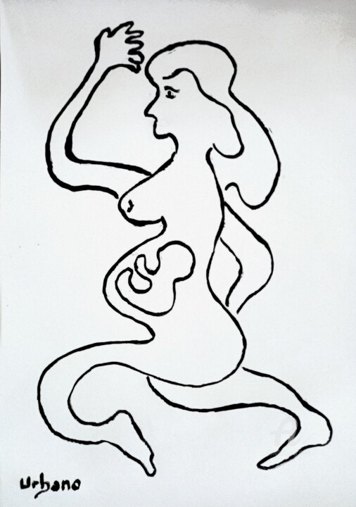 Femme enceinte 绘画, 16.1x11.8 in