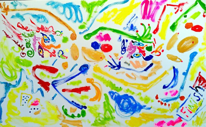 Runners 绘画, 35.4x59.1 in
