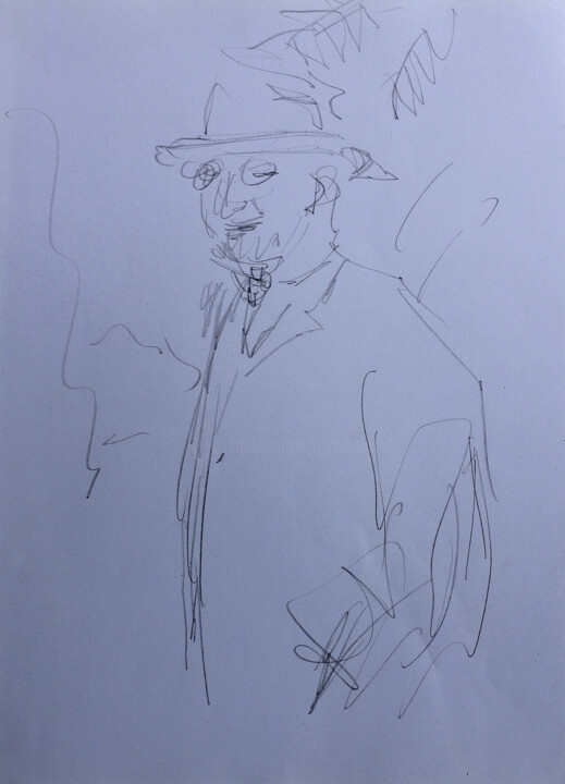 Matisse dans son jardin 图画, 11.8x8.3 in