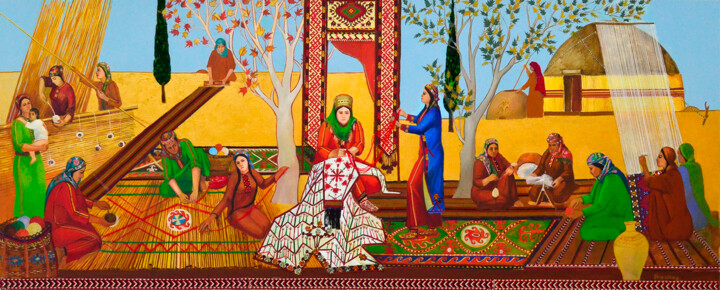 Brides girls handicrafts 绘画, 47.2x118.1 in