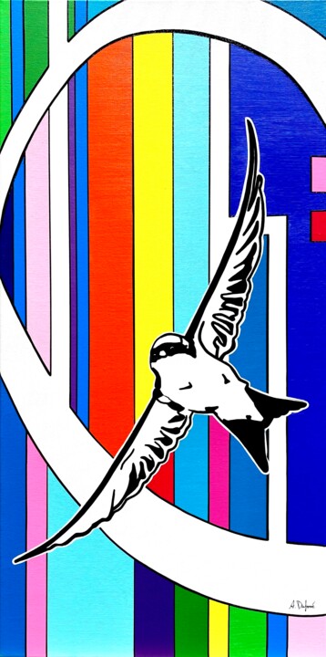 Hirondelle 绘画, 39.4x19.7 in