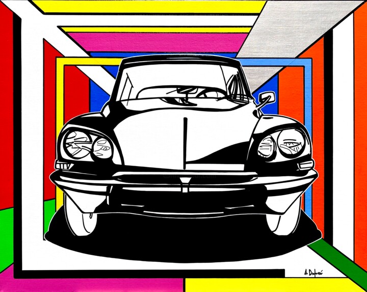 DS Citroën 绘画, 28.7x36.2 in