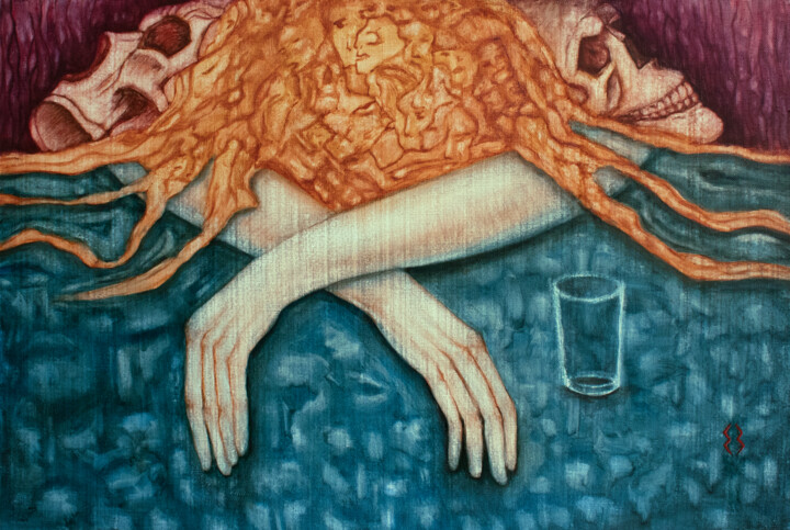 REQUIEM FOR A DREAM 绘画, 15.8x23.6 in