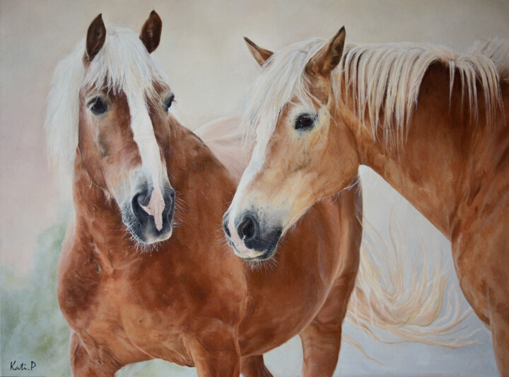 Chino y Chato 绘画, 21.3x28.7 in