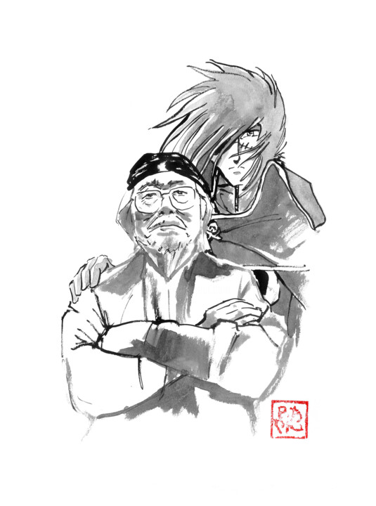 leiji matsumoto tribute 图画, 15.8x11.8 in