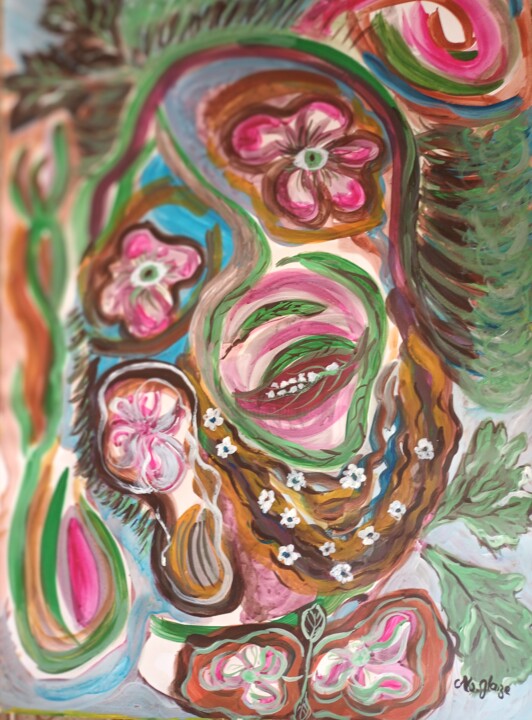 clownerie printaniere 绘画, 25.2x17.7 in