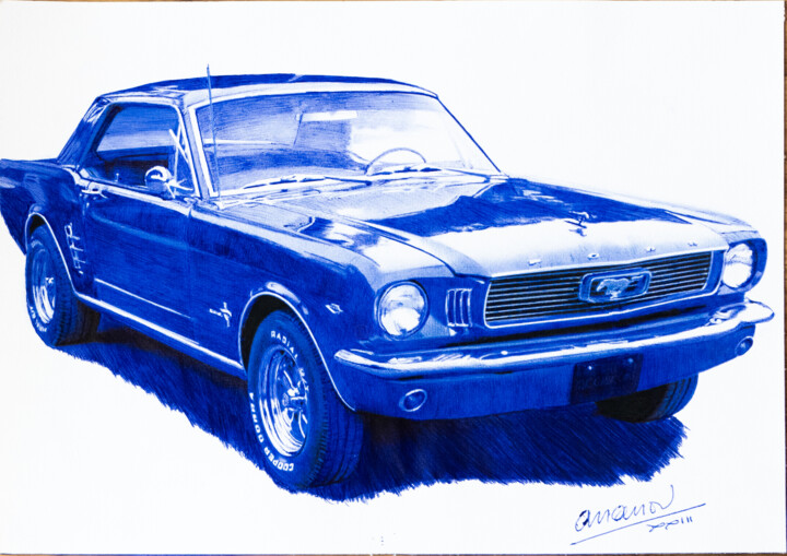 Ford Mustang 图画, 8.3x11.7 in