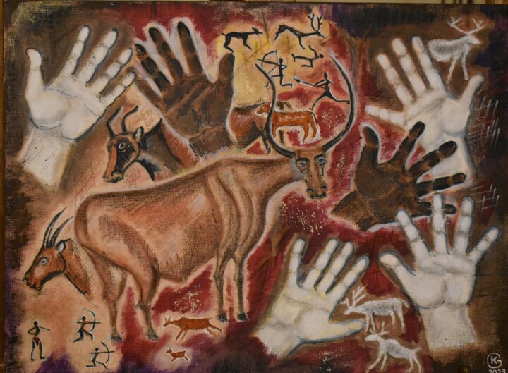 Зарождение изобразительного искусства / The Birth of Fine Ar 绘画, 11.8x15.8 in