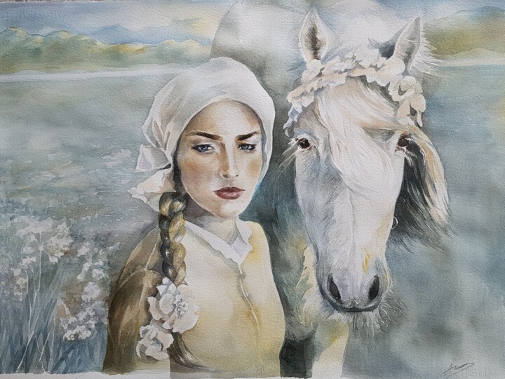 Horst braut 绘画, 16.9x22.4 in