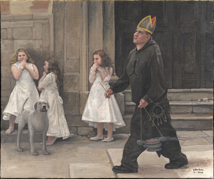 Painting titled "il rapper" by Domenico Ventura, Original Artwork, Oil Mounted on Wood Stretcher frame
