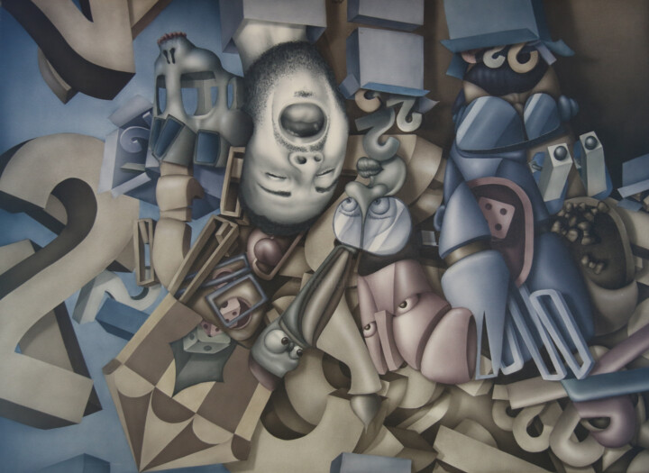 Le bug de l'an 2000 绘画, 31.9x39.4 in