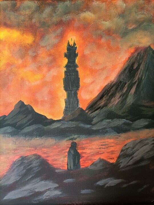 Mordor 绘画, 11.8x9.5 in