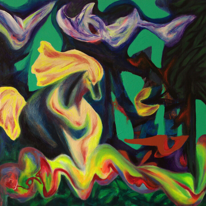 Dream-No.502 绘画, 31.5x31.5 in