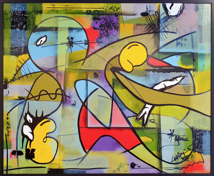 Give the bird an ice cream 绘画, 39.4x47.2 in