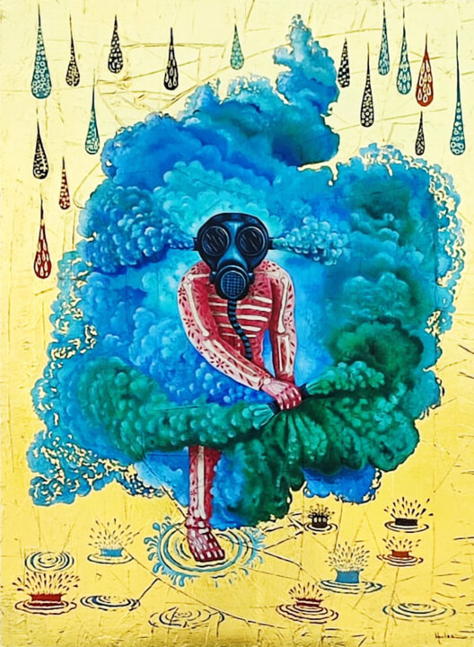 Painting titled "Aliento de vida" by José Luis Montes, Original Artwork, Oil Mounted on Wood Stretcher frame