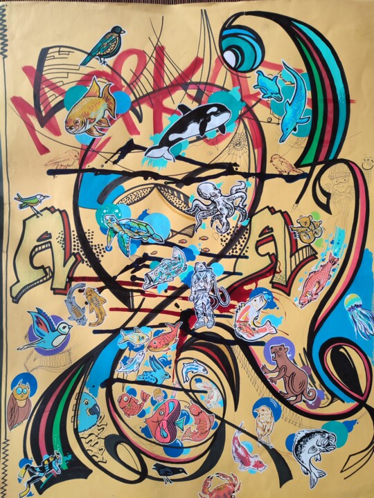 Paradis perdus 绘画, 25.6x19.7 in