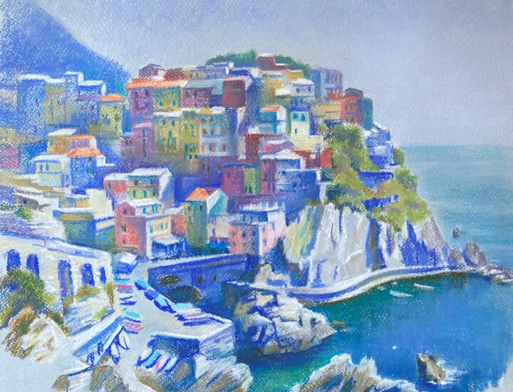 Manarola. Cinque Terre. Ζωγραφική, 11,8x15,8 in
