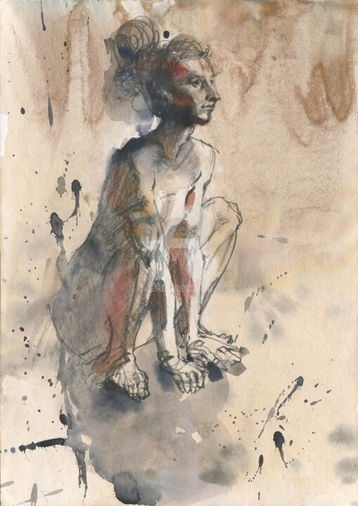 绘画,  16.1x11.4 in 