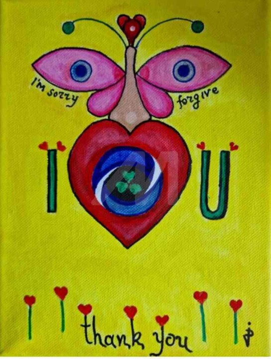 Schilderij getiteld "special power" door Krisline, Origineel Kunstwerk, Acryl