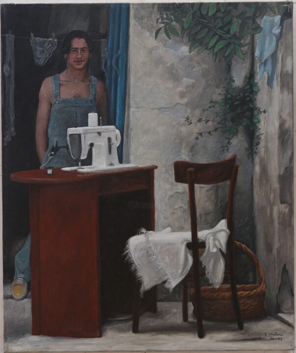 macchina da cucire 绘画, 23.6x19.7 in