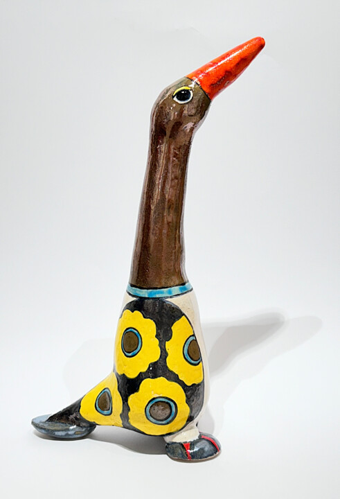 The Joyful Goose 雕塑, 16.9x5.7 in