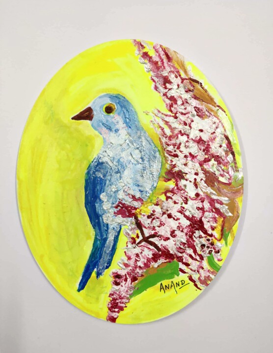 BLUE BIRD 绘画, 16x20 in