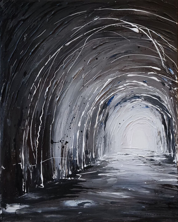 Journey Through the Abyss 绘画, 19.7x15.7 in