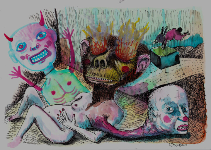 Un singe en été 图画, 8.3x11.7 in