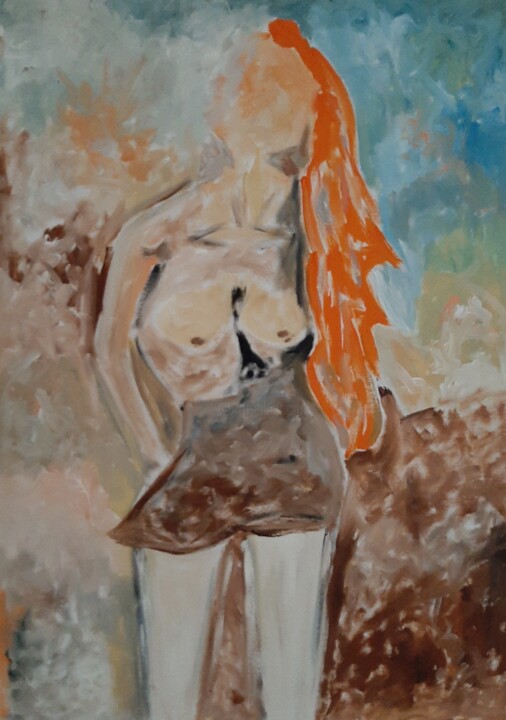 Jeune femme libertine 绘画, 27.6x19.7 in