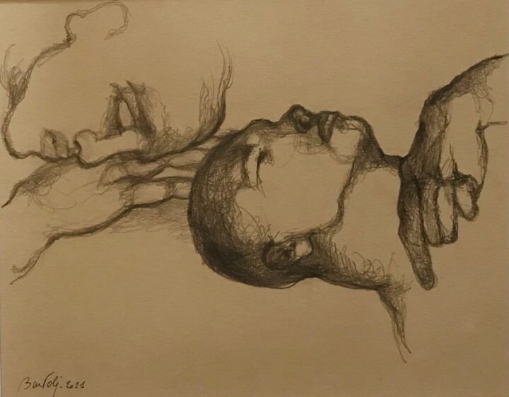 Repos du guerrier 图画, 9.5x11.8 in