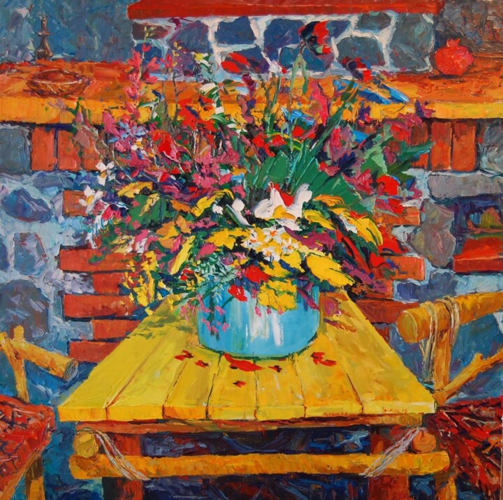 Schilderij getiteld "Renaissance, or a n…" door Nikol Aghababyan, Origineel Kunstwerk, Olie
