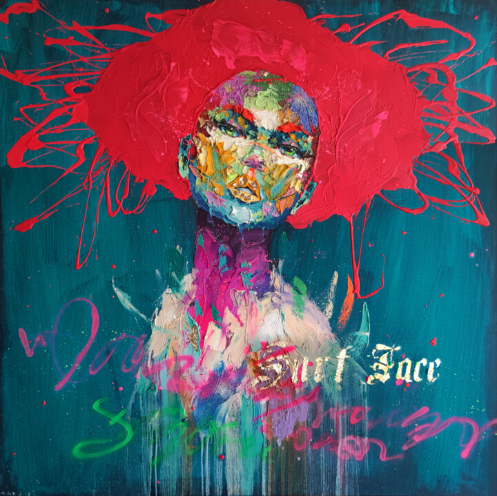 Surf face 绘画, 47.2x47.2 in
