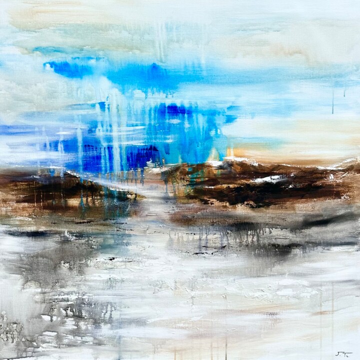 Abstract mountains 2,original painting 绘画, 39.4x39.4 in