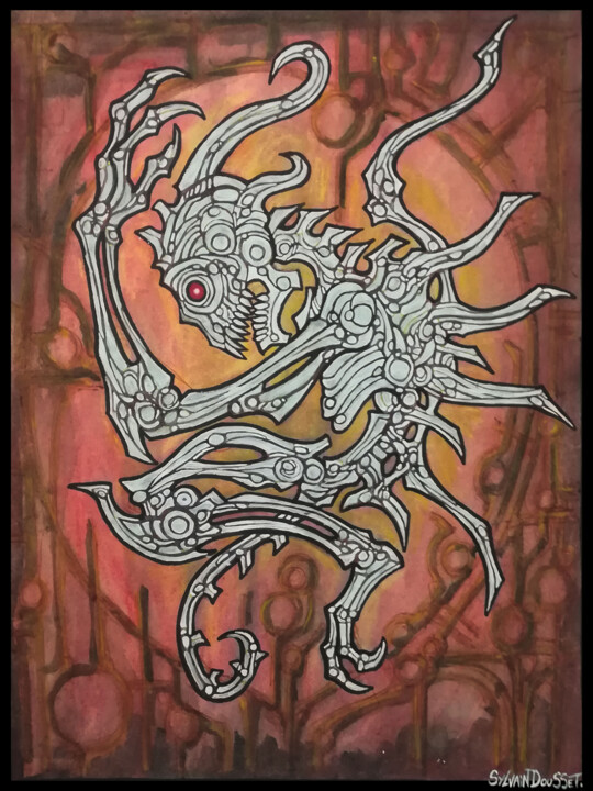 Macabre 01 / titre provisoire 绘画, 11.7x8.3 in