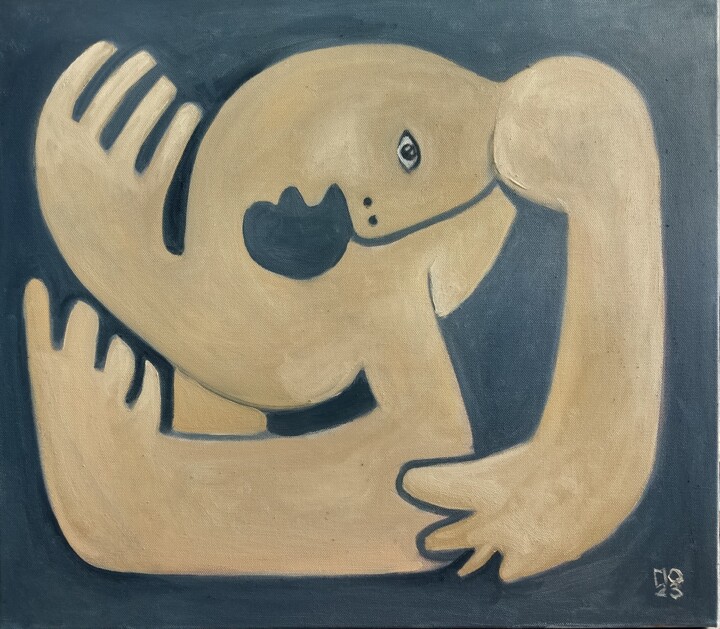 The beach yoga 绘画, 27.6x31.5 in
