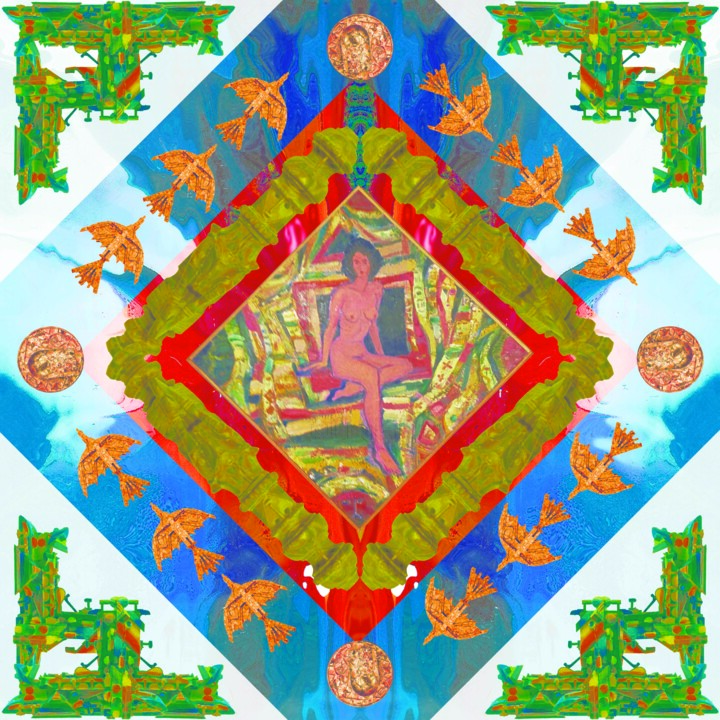 Тайна Русской избы 绘画, 37.4x37.4 in