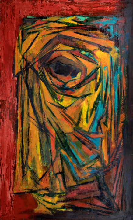 Rostros sin Rostro 10 - 6 绘画, 61x37 in