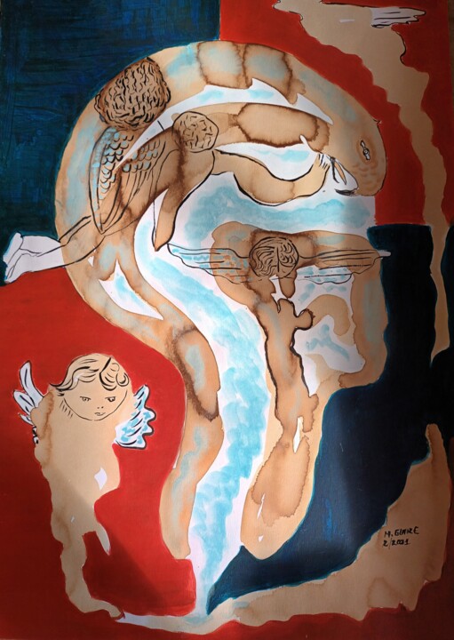 Ca grouille 绘画, 25x17.7 in