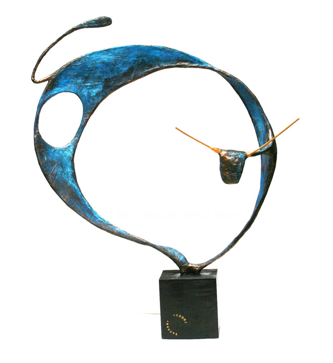 Grand taureau bleu 雕塑, 24.4x20.1 in