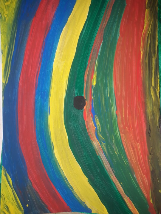 O Arco-íris ponto final 绘画, 11.4x8.3 in