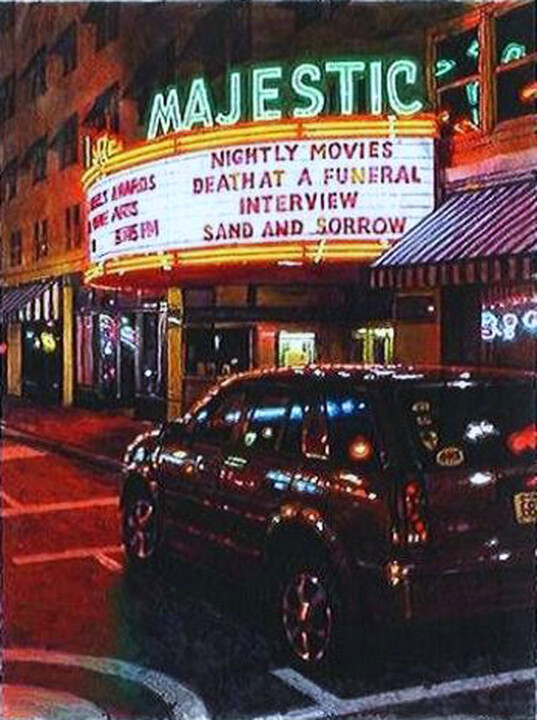 Peinture intitulée ""Majestic Theater"…" par Jeff Cornish, Œuvre d'art originale, Acrylique
