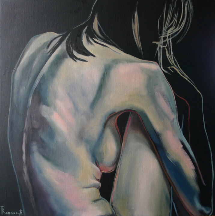Peinture intitulée "Expectation#2" par Tatyana Kaganets, Œuvre d'art originale, Huile Monté sur Châssis en bois
